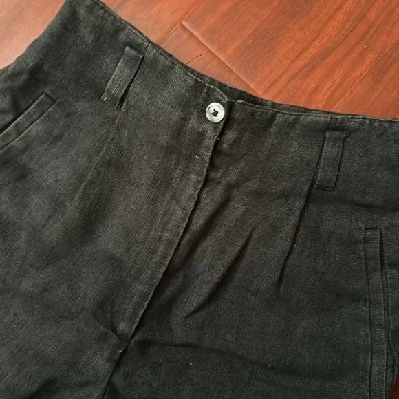 Vintage Ann Taylor 100% Linen Black trouser size S - Picture 3 of 7